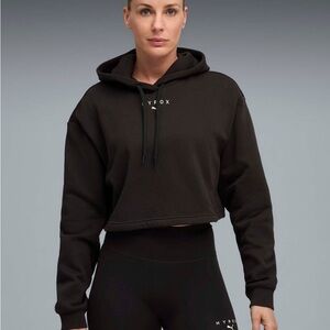 Fox Women's Black Cropped Hoodie